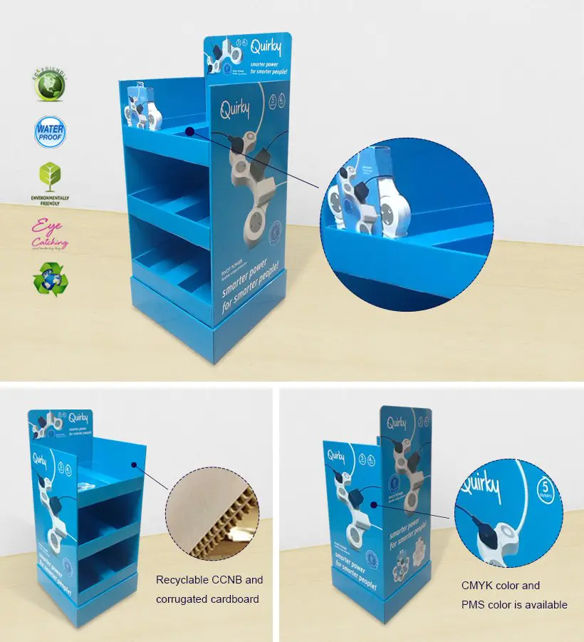 cardboard display racks retai for milk CAI YI JIE