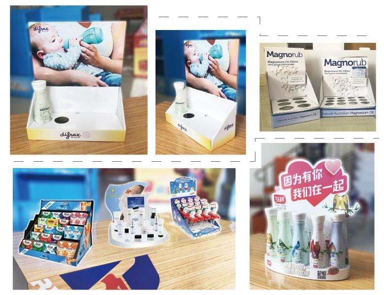 custom cardboard counter displays retail printed CAI YI JIE Brand