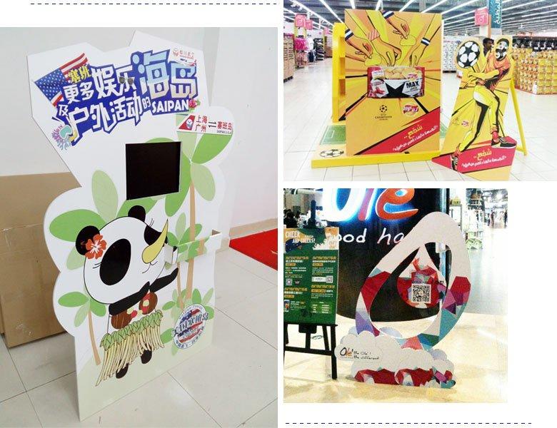 cardboard totem display ODM for advertizing CAI YI JIE