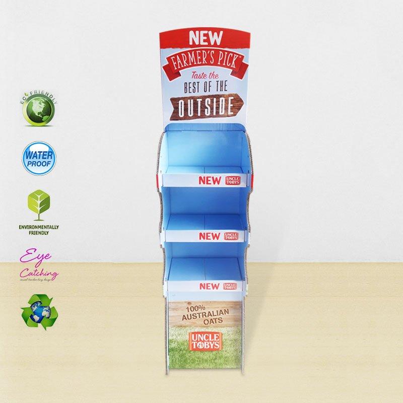 3 Tiers Cardboard Display Stand for Foods