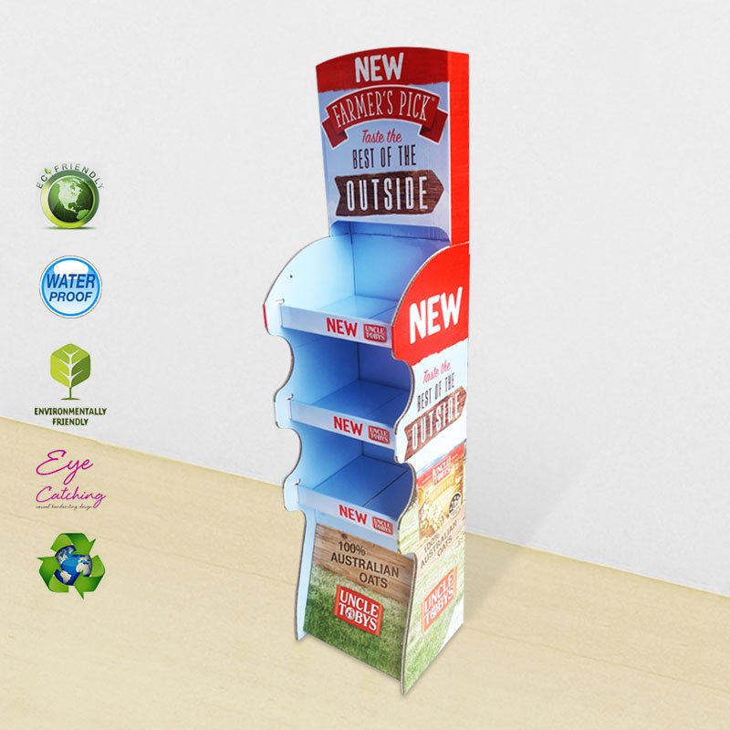 CAI YI JIE 3 Tiers Cardboard Display Stand for Foods Cardboard Floor Display image21
