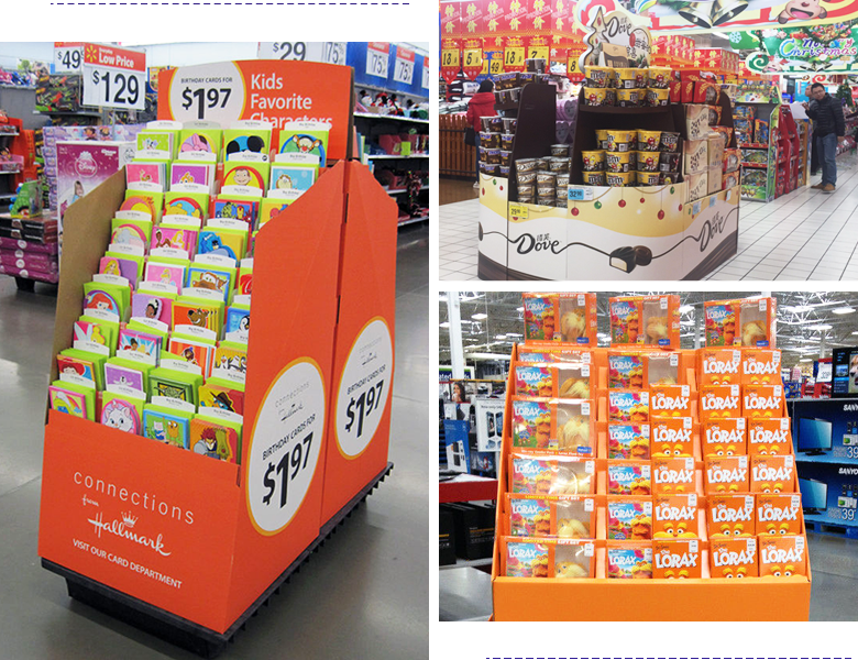stainless tube cardboard display shelves pop for foods-9