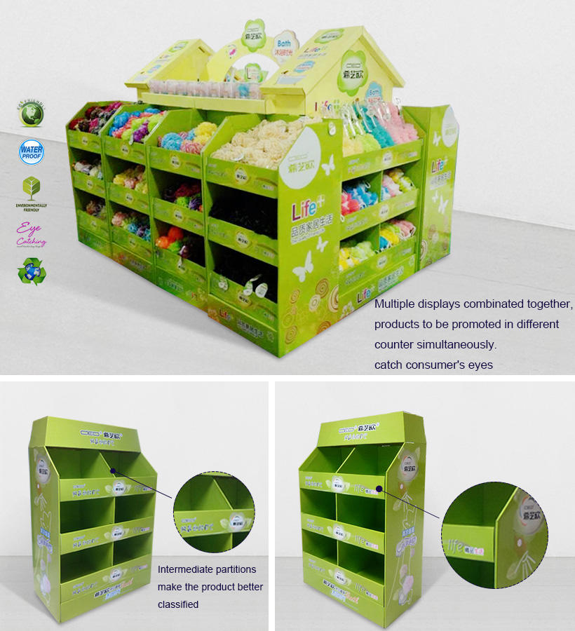CAI YI JIE fsdu cardboard pallet boxes for sale paper stand for stores