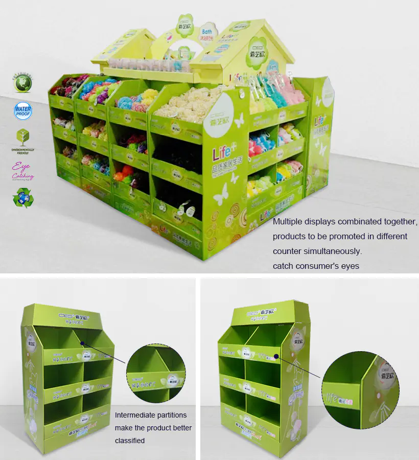 clip cardboard pallet display for stores CAI YI JIE