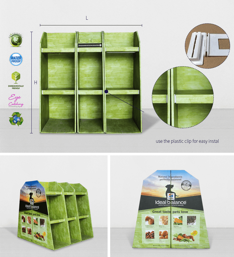 carton cardboard display rack for stores CAI YI JIE