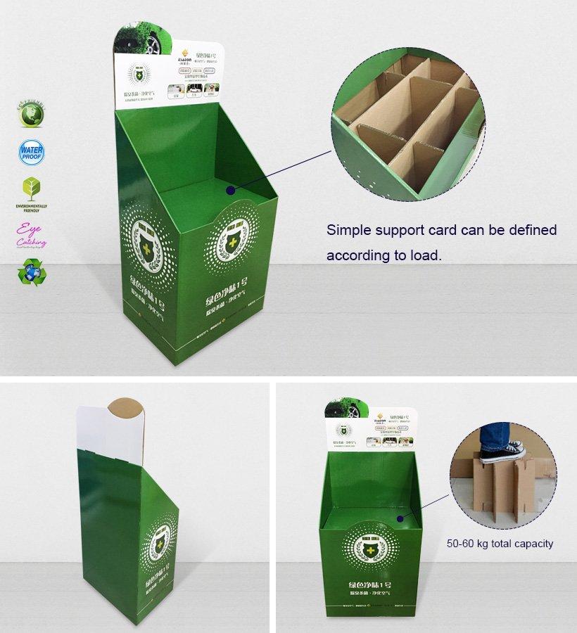 corrugated point of purchase displays green for promotion