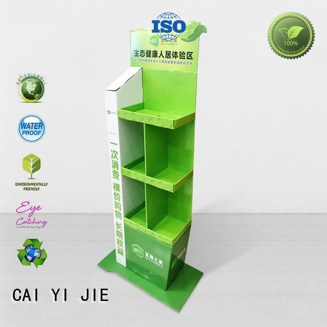 CAI YI JIE cardboard display shelves workbench for promotion