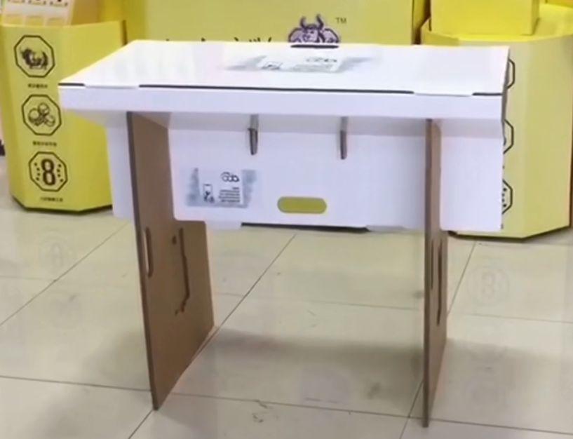 How promotion cardboard desk display works