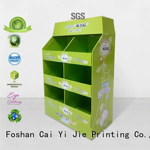 CAI YI JIE advertising cardboard pallet display for stores
