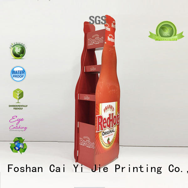 cardboard poster stand printed for cosmetics CAI YI JIE