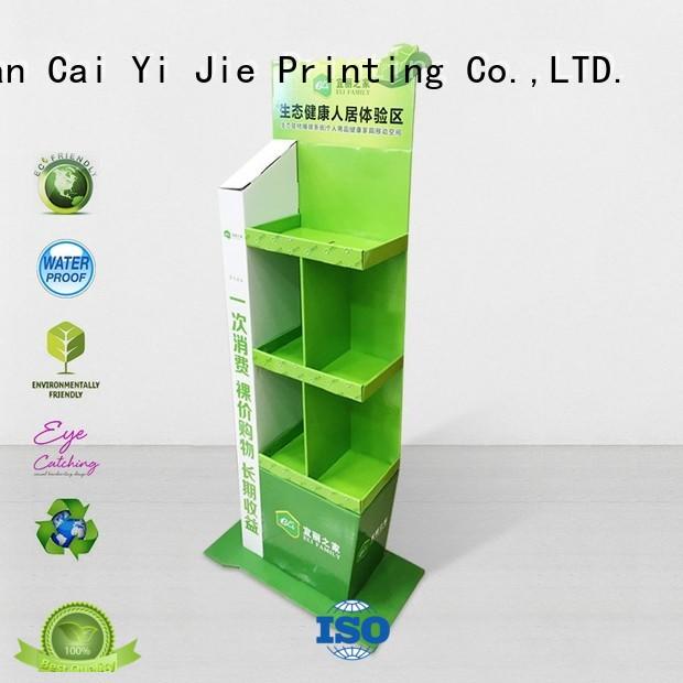 CAI YI JIE Brand stand cardboard greeting card display stand stair supplier
