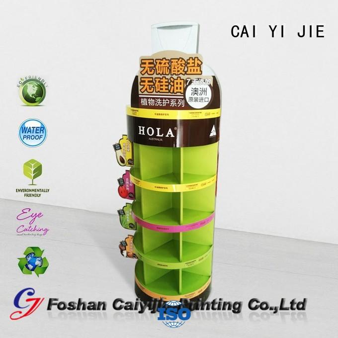 large retai cardboard greeting card display stand CAI YI JIE Brand