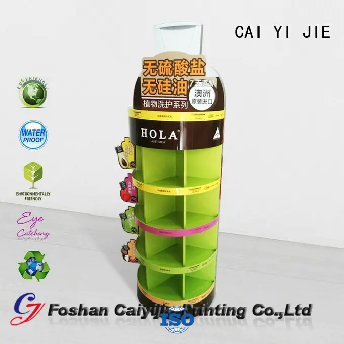 large retai cardboard greeting card display stand CAI YI JIE Brand