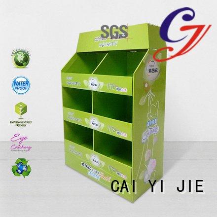 CAI YI JIE cardboard clip racks cardboard pallet display carton