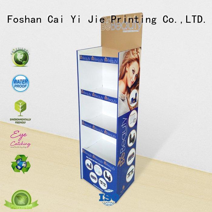 CAI YI JIE Brand pop sale cardboard greeting card display stand retai stairglossy