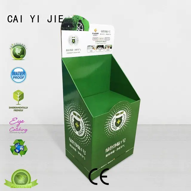 CAI YI JIE stainless tube cardboard floor display lion for socket selling