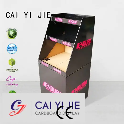 CAI YI JIE Brand header cardboard dump bins for retail merchandising displays