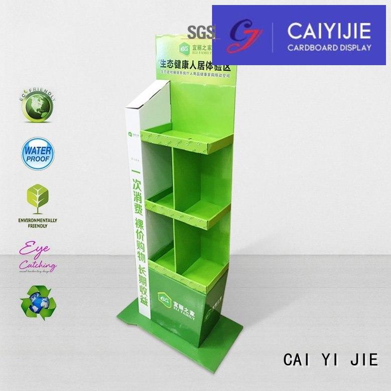 CAI YI JIE stainless tube cardboard pop displays workbench for beer