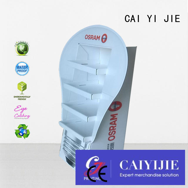 CAI YI JIE Brand stores stands promotional cardboard greeting card display stand printing