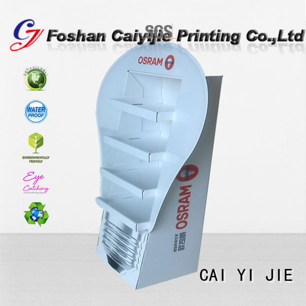 Wholesale super display cardboard stand CAI YI JIE Brand