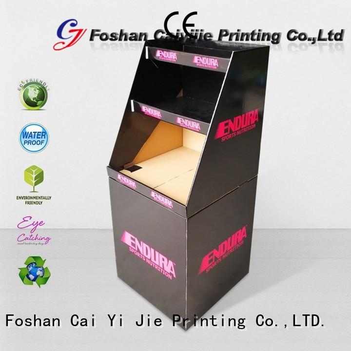 CAI YI JIE hot-sale cardboard dump bins floor standing for merchandising