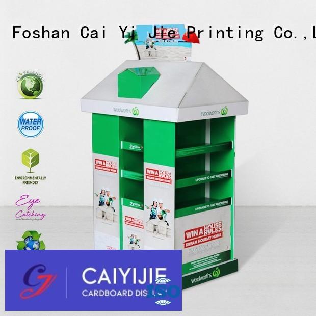CAI YI JIE carton cardboard pallet display paper stand for stores