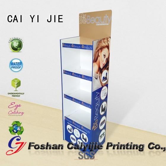 plastic cardboard pos display products CAI YI JIE