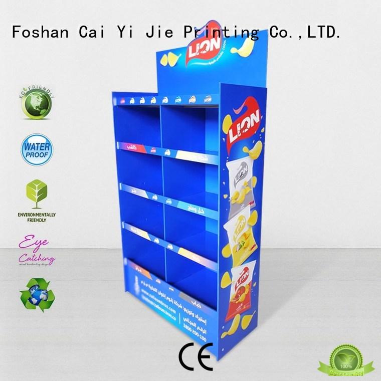 corrugated printed cardboard stand retai CAI YI JIE company