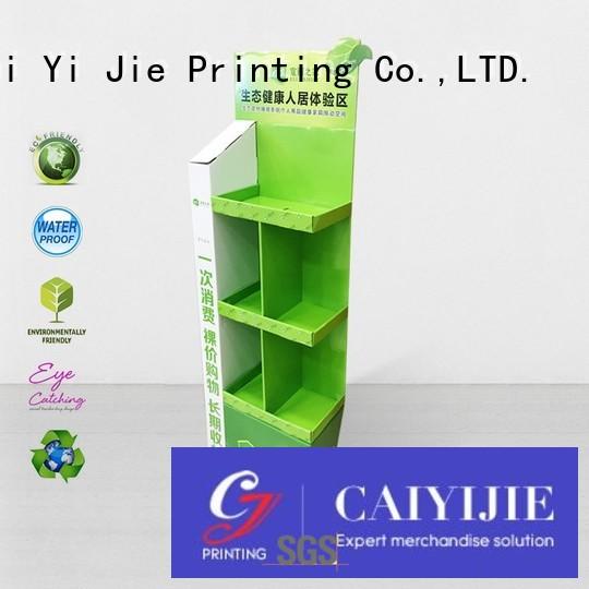 promotional tube retai floor cardboard stand CAI YI JIE