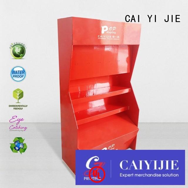 CAI YI JIE plastic cardboard table display stands step
