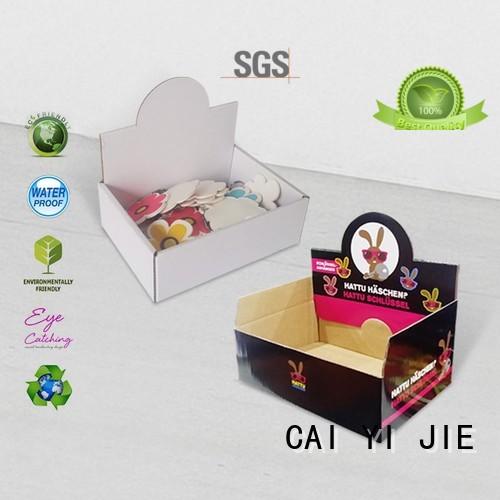 Custom units promotional cardboard display boxes CAI YI JIE product