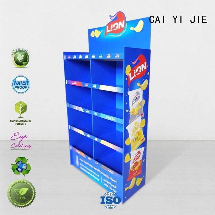 cardboard card display stand modeling for socket selling CAI YI JIE