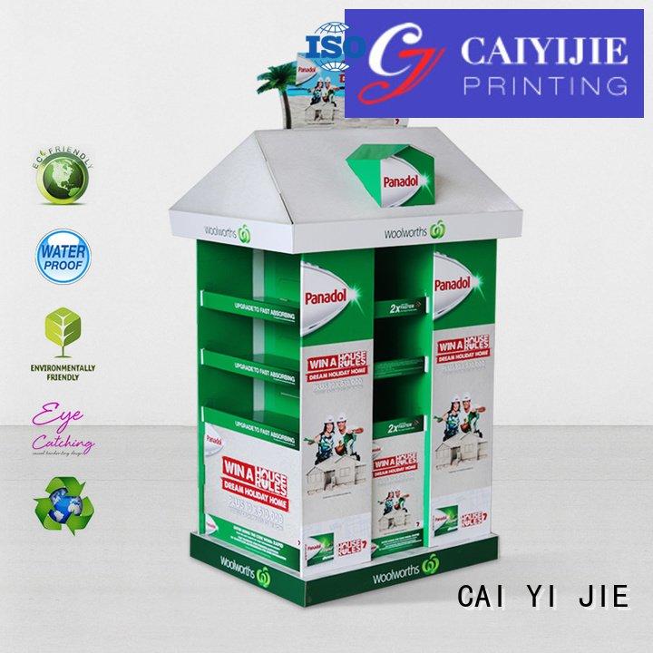 CAI YI JIE Brand sales cardboard promoting pallet display square