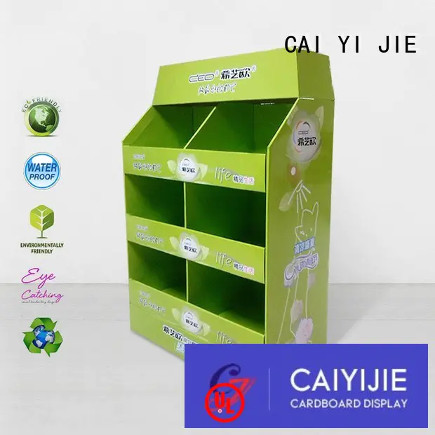 cardboard display rack fsdu for shop CAI YI JIE