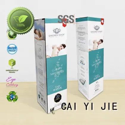 CAI YI JIE high-quality cardboard packaging for mattress display
