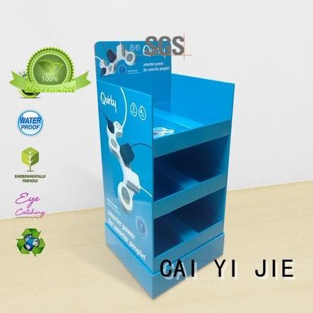 corrugated uv cardboard greeting card display stand stand point CAI YI JIE Brand
