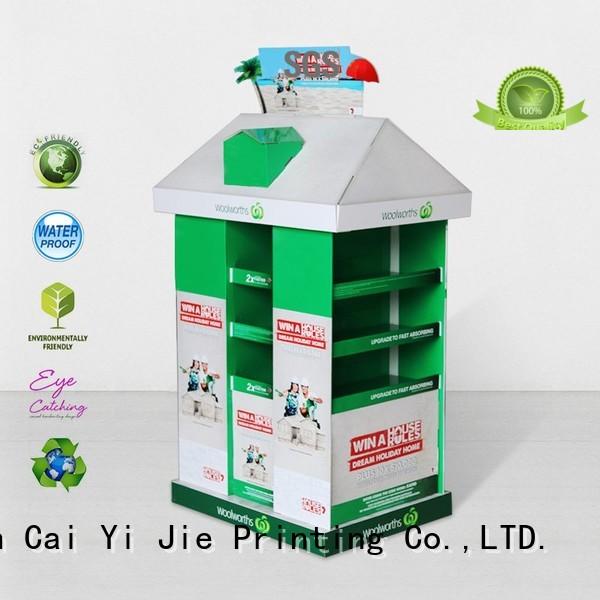 CAI YI JIE Brand install advertising cardboard pallet display