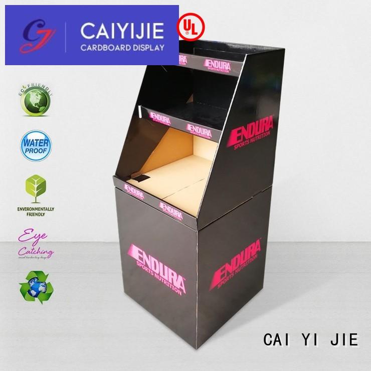 CAI YI JIE cheap price cardboard dump bins floor standing for commodities