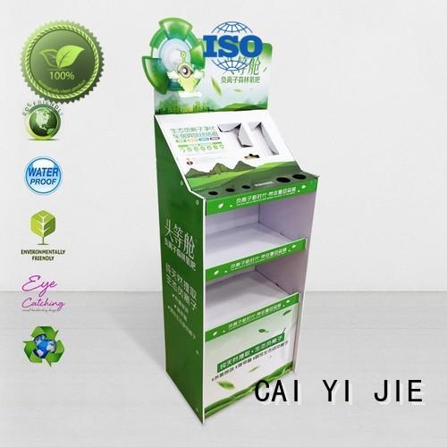 space cardboard CAI YI JIE Brand cardboard greeting card display stand