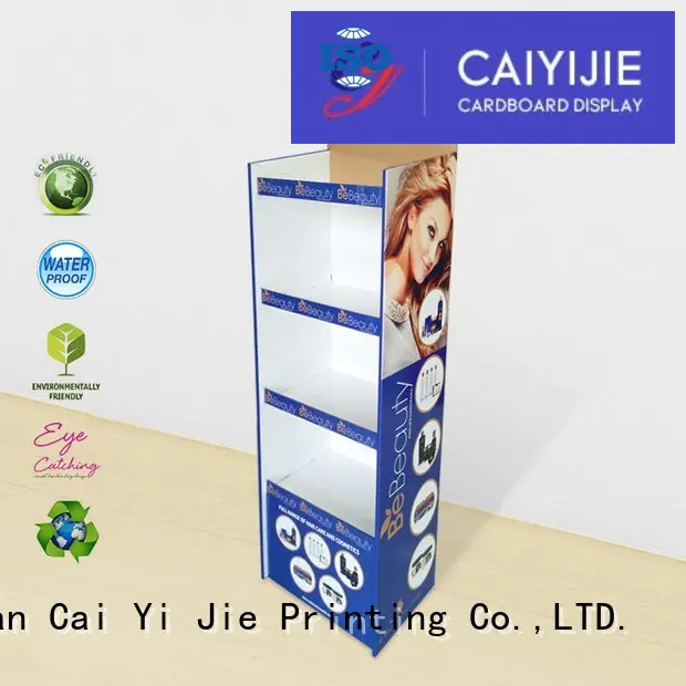 CAI YI JIE stainless tube cardboard floor displays manufacturers printing for electronic lights for grids