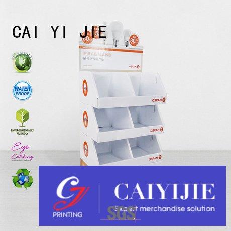 point printed CAI YI JIE cardboard stand