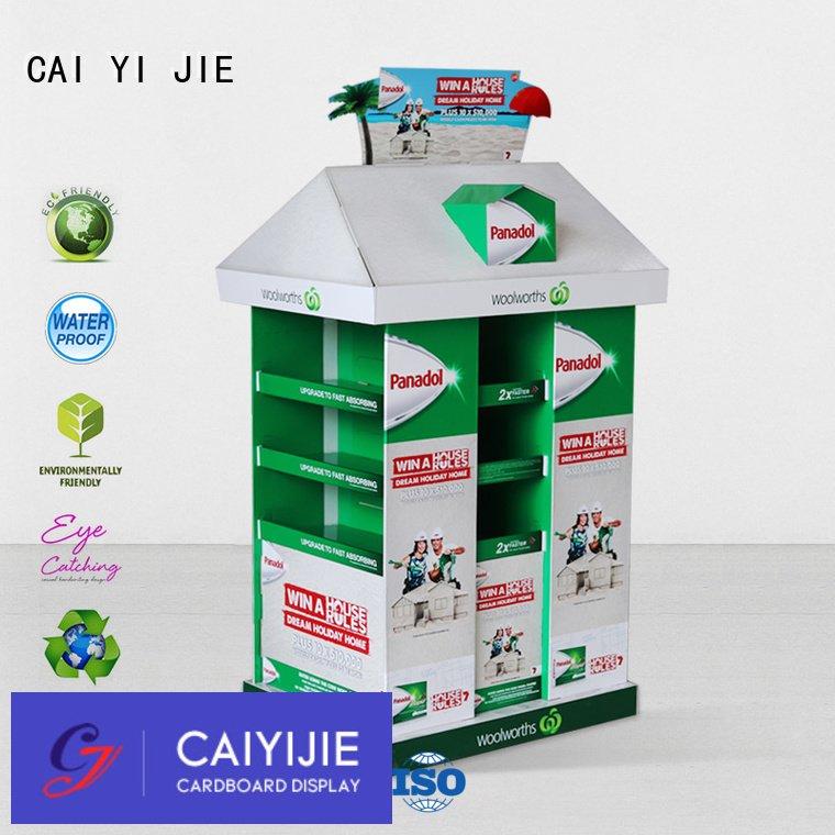 pos racks cardboard pallet display CAI YI JIE