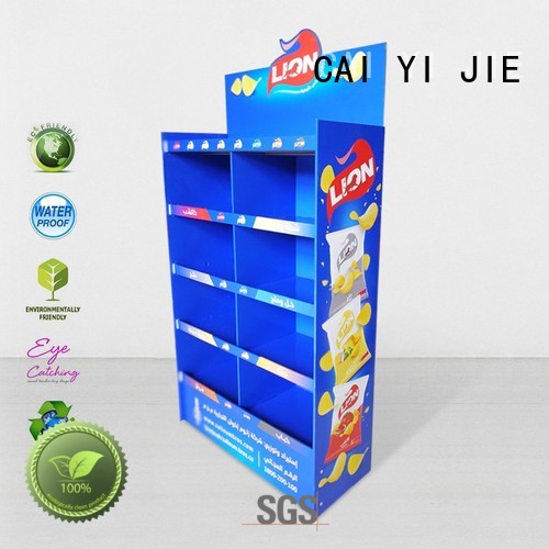 cardboard greeting card display stand plastic stair retail Warranty CAI YI JIE