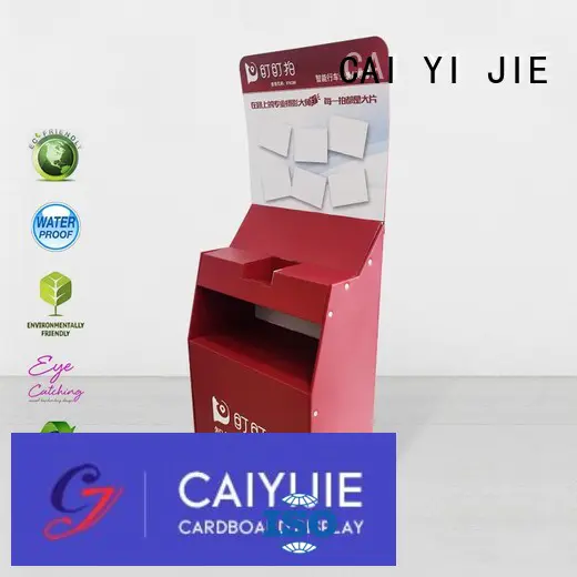 CAI YI JIE promotional cardboard tabletop display retai fordrink