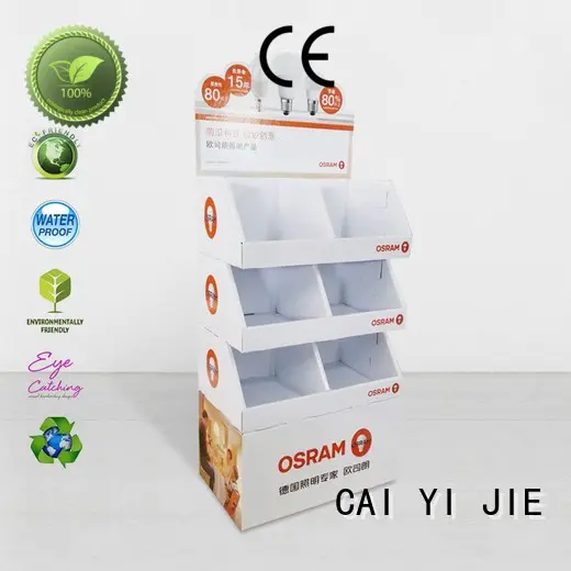 CAI YI JIE promotional cardboard box stand display for kitchen supplies