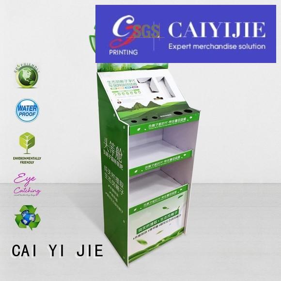 point step CAI YI JIE Brand cardboard greeting card display stand factory