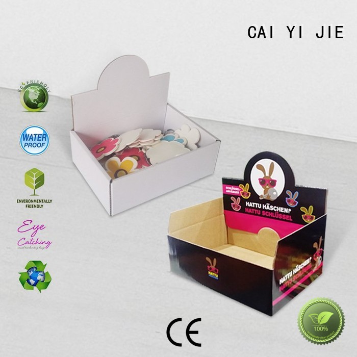 CAI YI JIE commodity cardboard countertop displays product for supermarkets