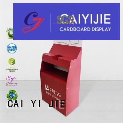 pop Custom sale stair cardboard stand CAI YI JIE displays