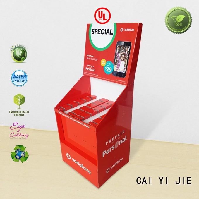CAI YI JIE full color hook display stand cardboard display for perfume
