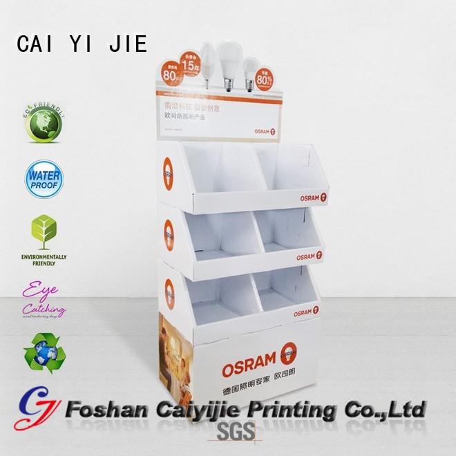Hot retai cardboard greeting card display stand space CAI YI JIE Brand